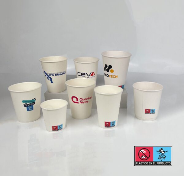 Vaso de cartón clásico con interior PE
