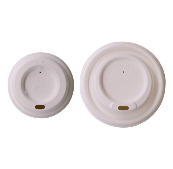 Tapa  de bagazo ecológica para vasos de cartón