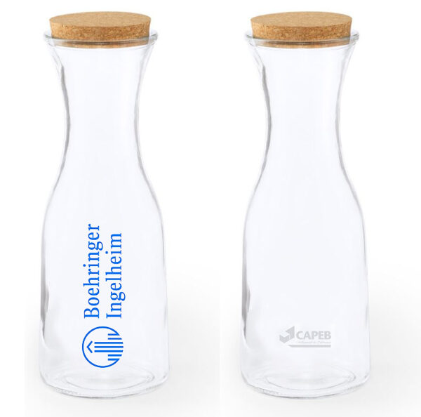 Botella de cristal con tapón de corcho ROPER de 1 l.