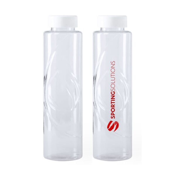 Bidón transparente de 830ml en bioplástico PLA PLABOT.