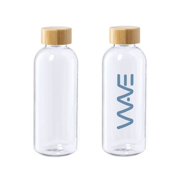 Bidón transparente en rPET, PET reciclado SKAT. 600ml