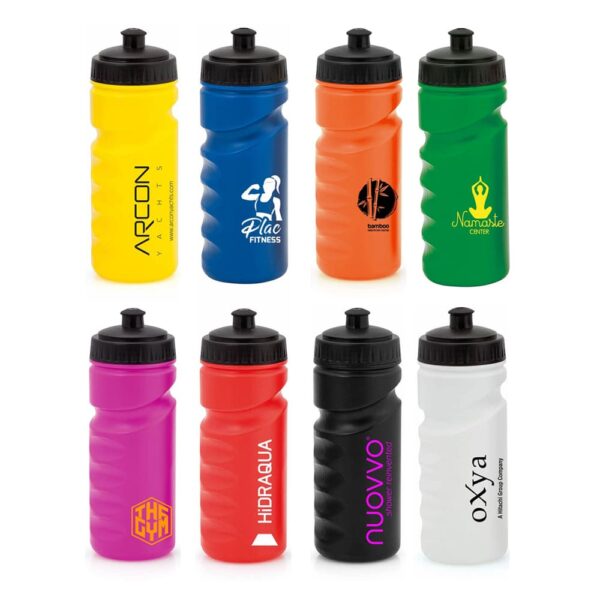 Bouteille sport en plastique 500mL couleurs assorties ISKAN.