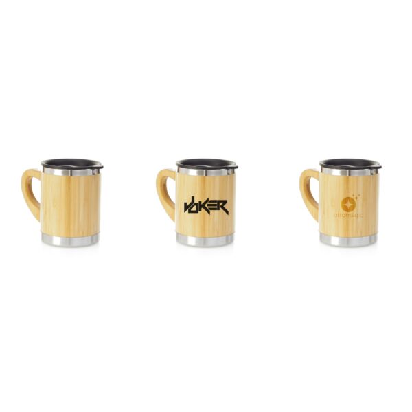 Thermal mug made in Bamboo. With lid. 33cl.