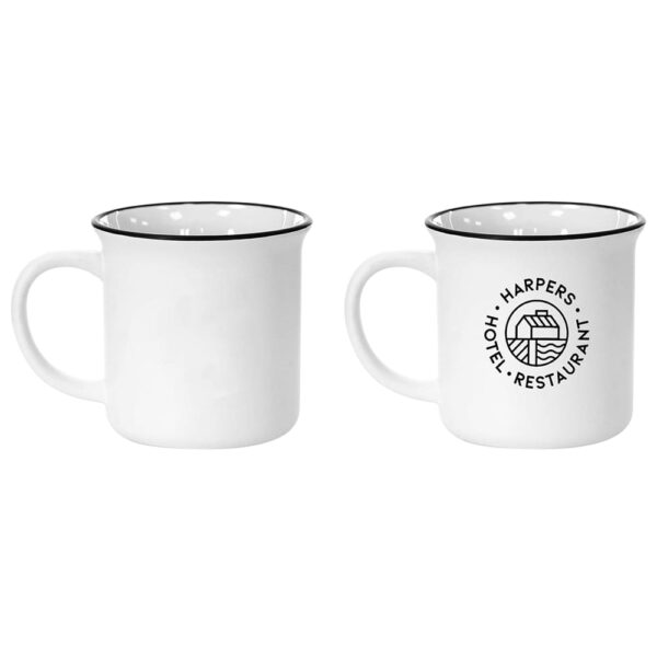 Weiße Keramiktasse im Vintage-Design BATEN 30cl