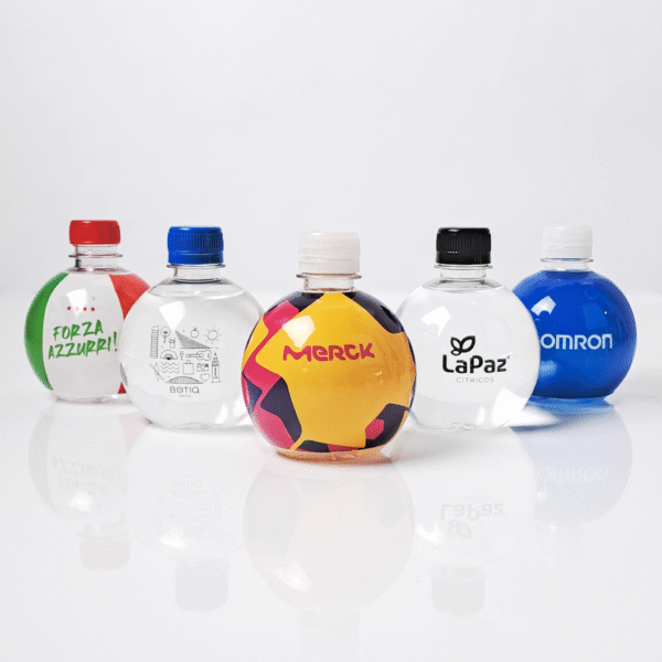 Botella de agua redonda personalizada 33cl