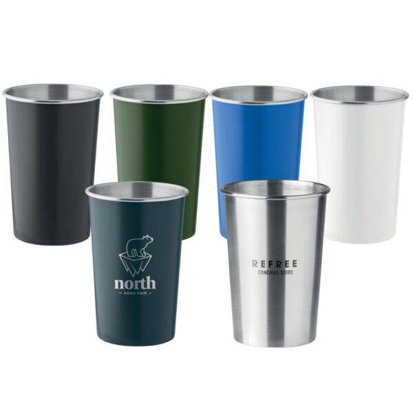 Vaso metálico de acero inoxidable personalizado de 350 ml o 500 ml