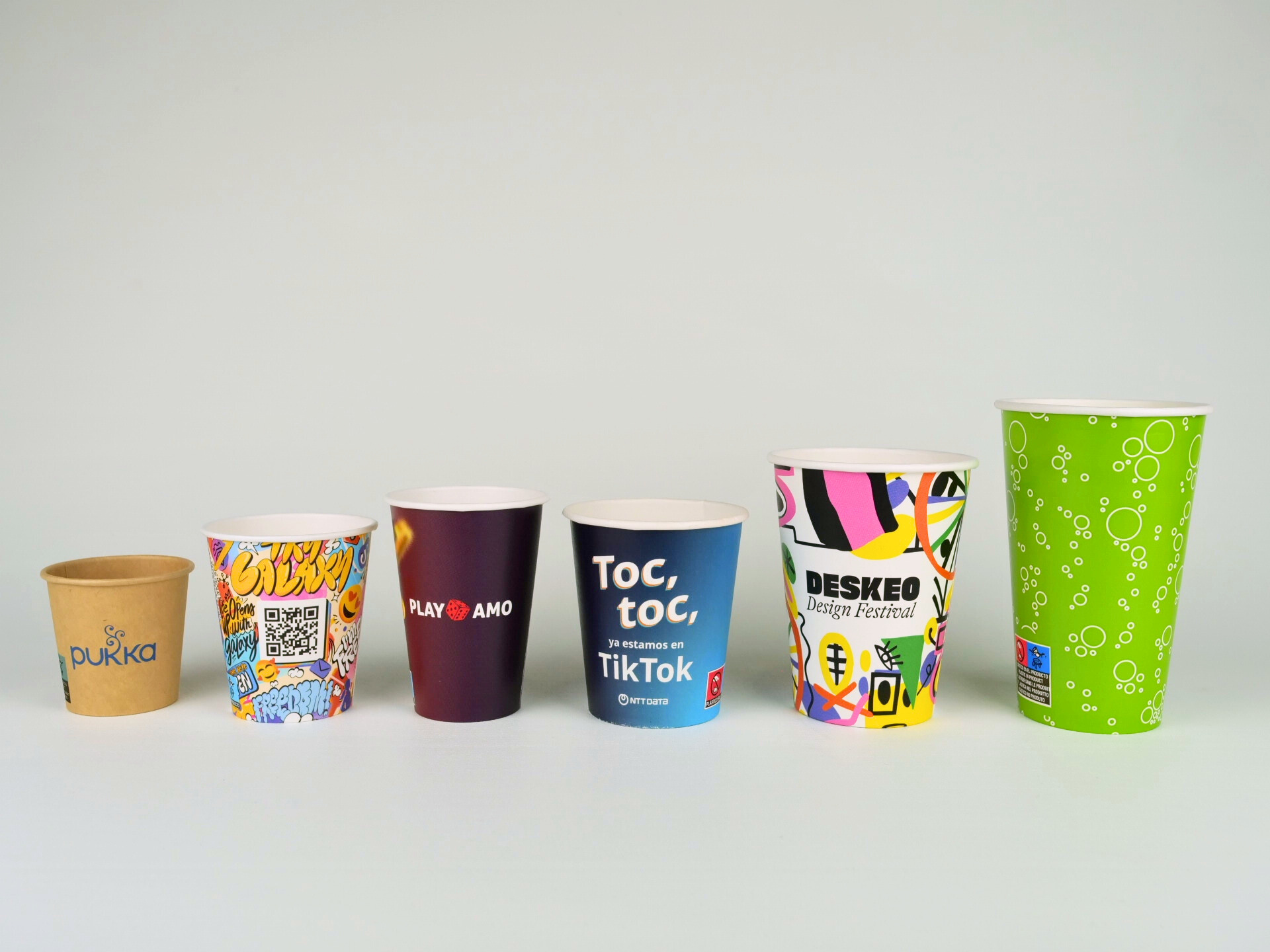 Vasos de cartón PE personalizados