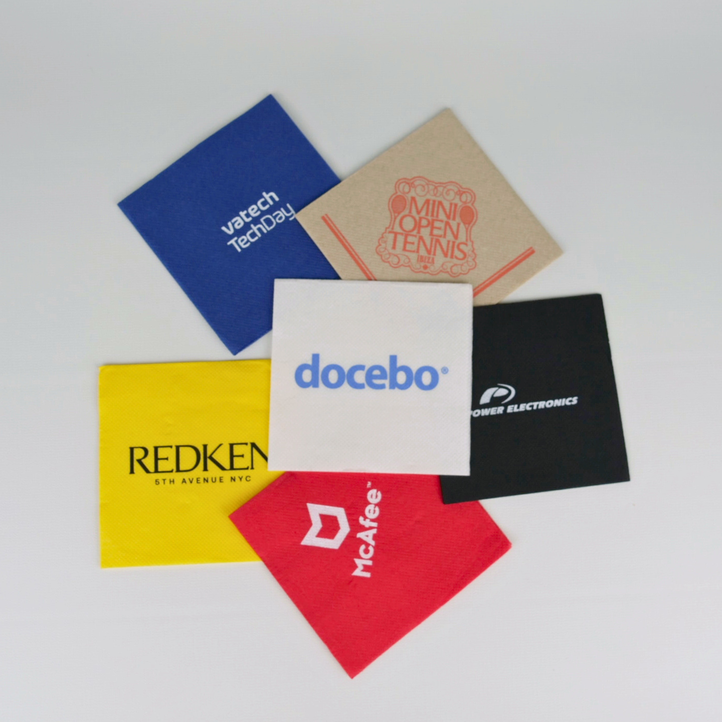 Servilletas de cóctel personalizada 20x20 cm - Plegada 10x10cm