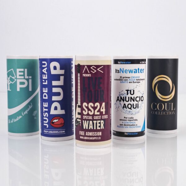 Lata de agua en cartón personalizada 25cl