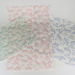 Papel antigrasa blanco personalizado hasta 2 colores