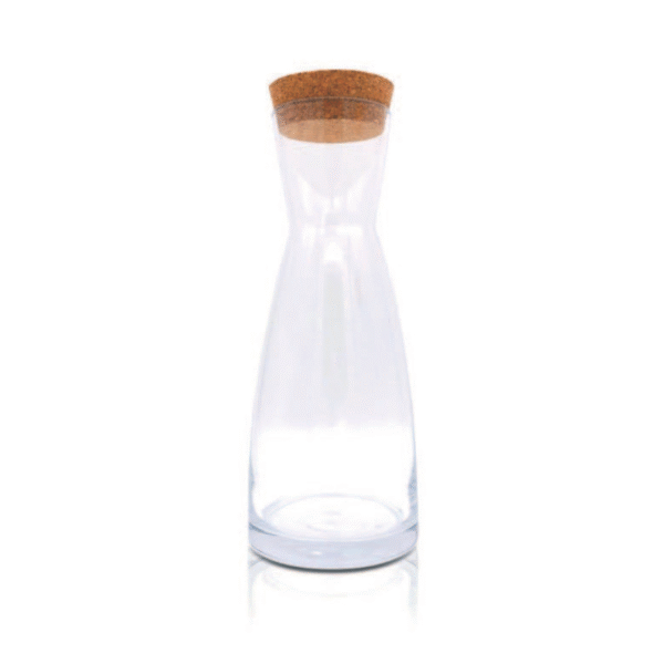 Botella de cristal con tapón de corcho ROPER NEW de 1 l.